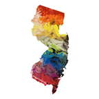 New Jersey Pride and Trans Pride Sticker - 3" - Vinyl