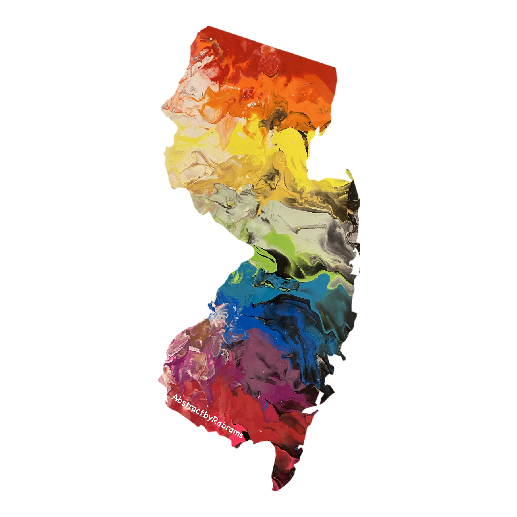 New Jersey Pride and Trans Pride Sticker - 3" - Vinyl