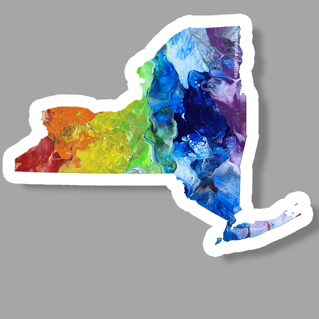 New York State Sticker - Vinyl - Waterproof - LGBTQ