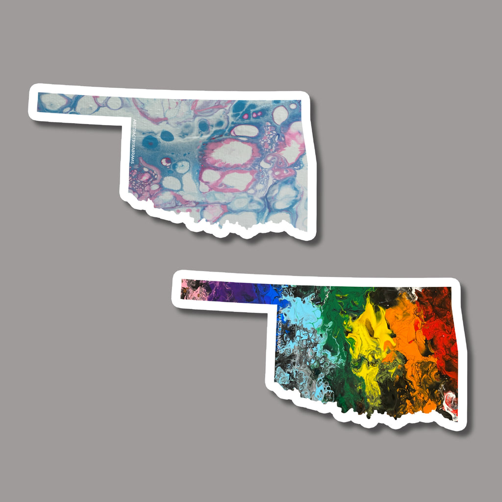 Oklahoma State Sticker - Vinyl - Waterproof - LGBTQ - Trans