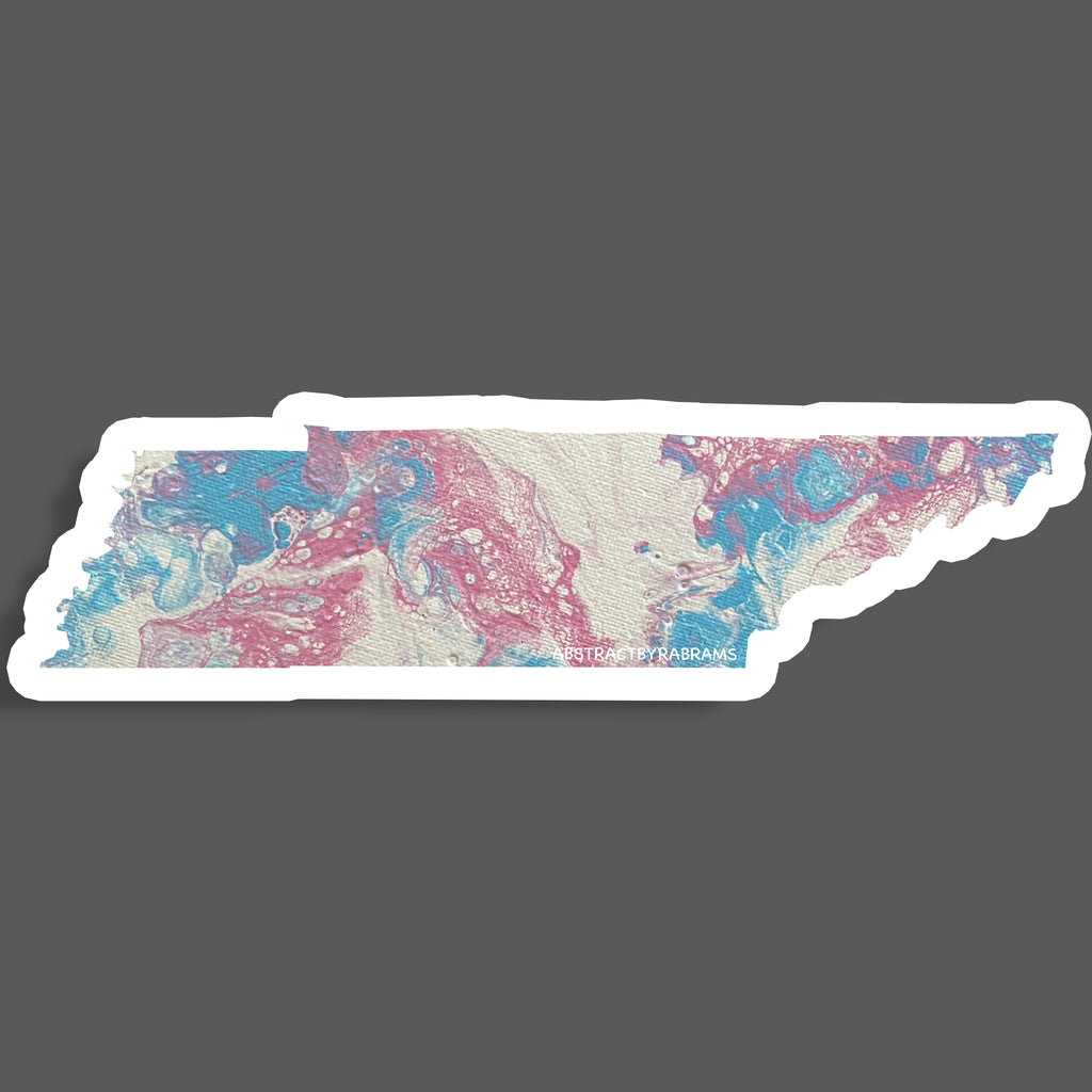 Tennessee State Sticker - Trans Pride - Rainbow - LGBTQ