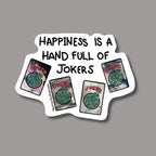 Happiness is a Hand Full of Jokers Mahjong Vinyl Sticker