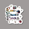 Rainbow Read Banned Books Vinyl Matte Sticker - 3" Hand Drawn Hand Lettered