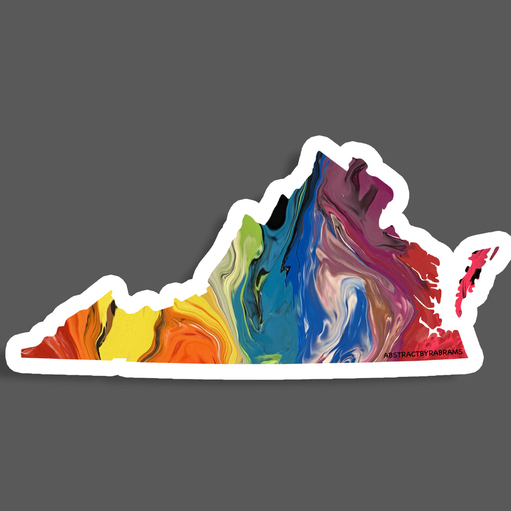 Virginia Sticker - Trans - Rainbow - LGBTQ