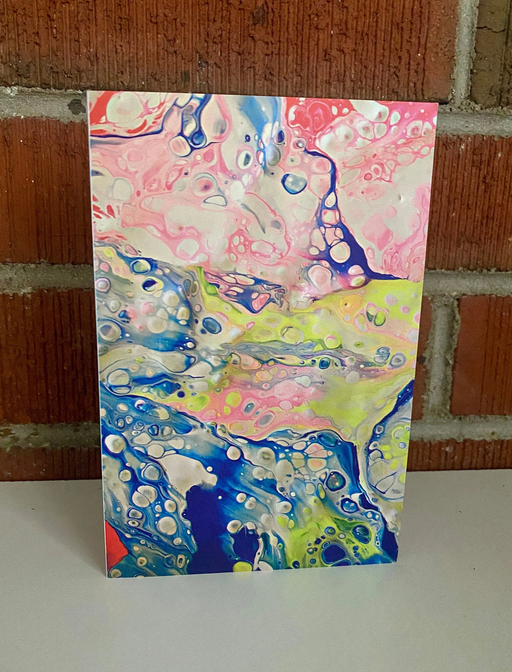 Subtle Pansexual Pride Abstract Greeting Card - 4"x6"  - Subtle Pride Art - Fluid Artwork - Pansexual Pun