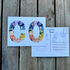 Colorado Abbreviation Postcard - CO -  4.25"x5.5" - Rainbow
