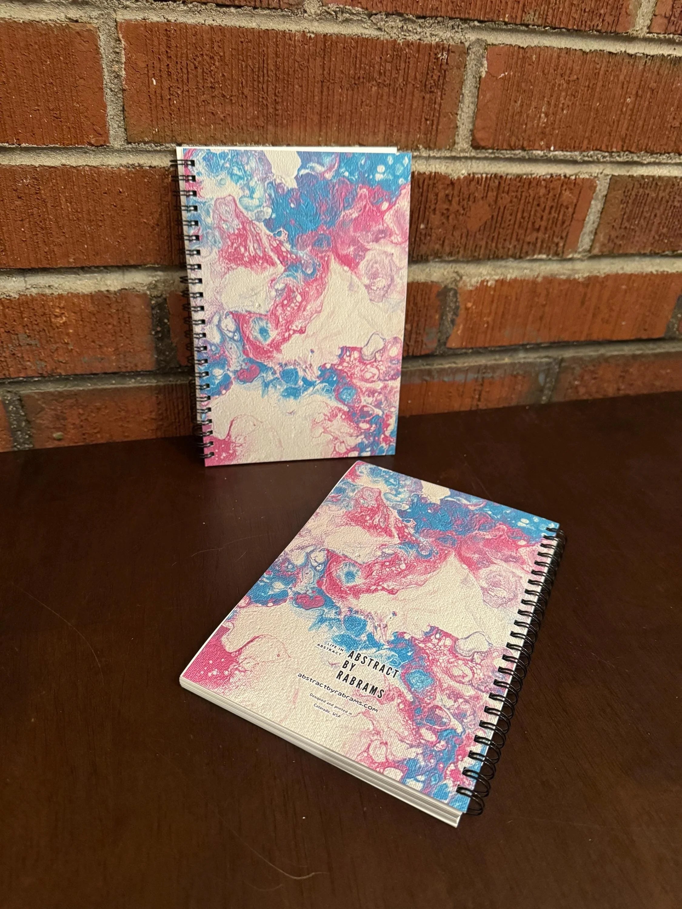 Blue and Pink Soft Touch Cover Spiral Journal -  5.5"x8" - LGBTQ