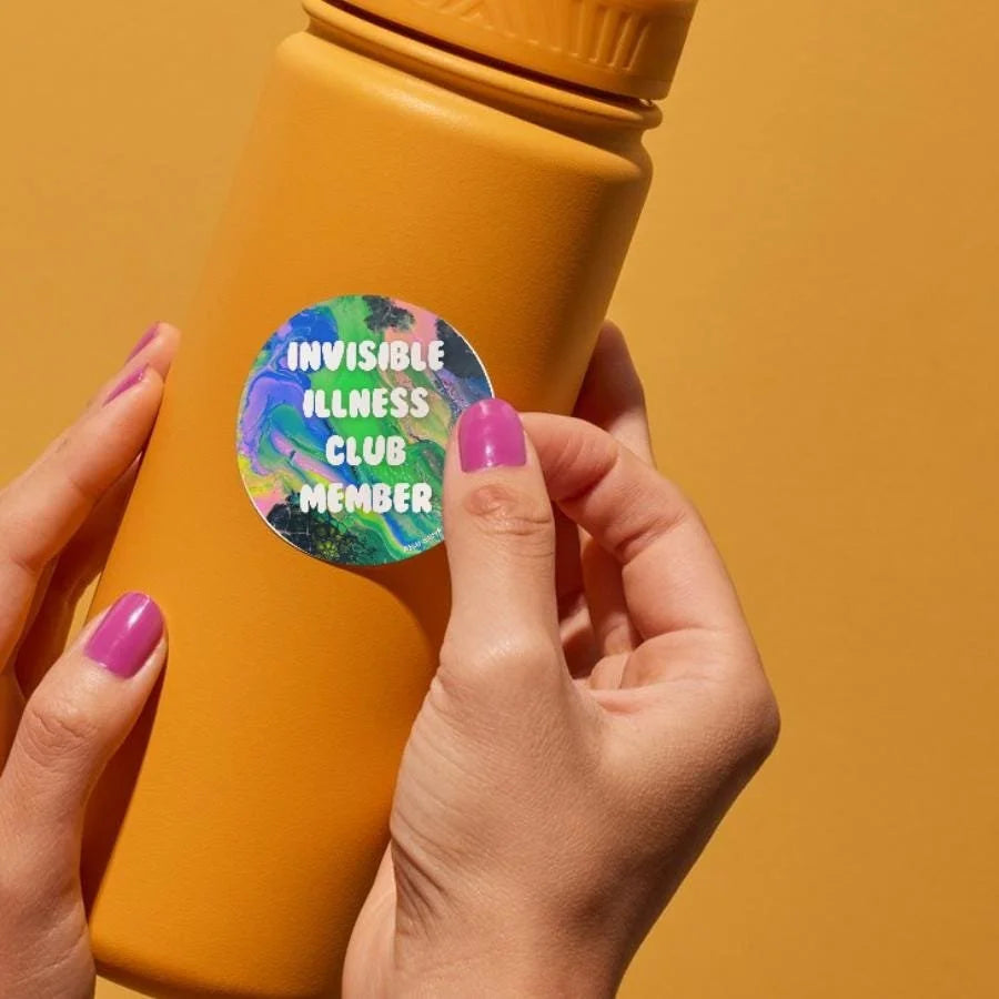 Invisible Illness Club Member - 3" - Rainbow - Polypropylene - Weatherproof