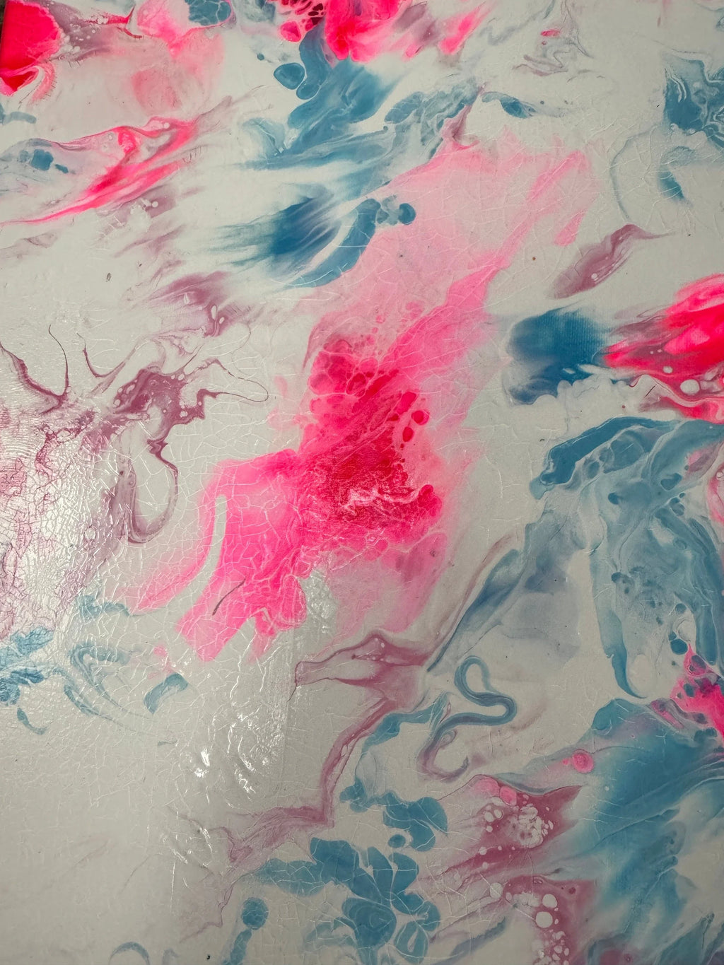 Trans Pride Pour Painting  - "You are Loved #55 - 16"x12" - Subtle Pride Art