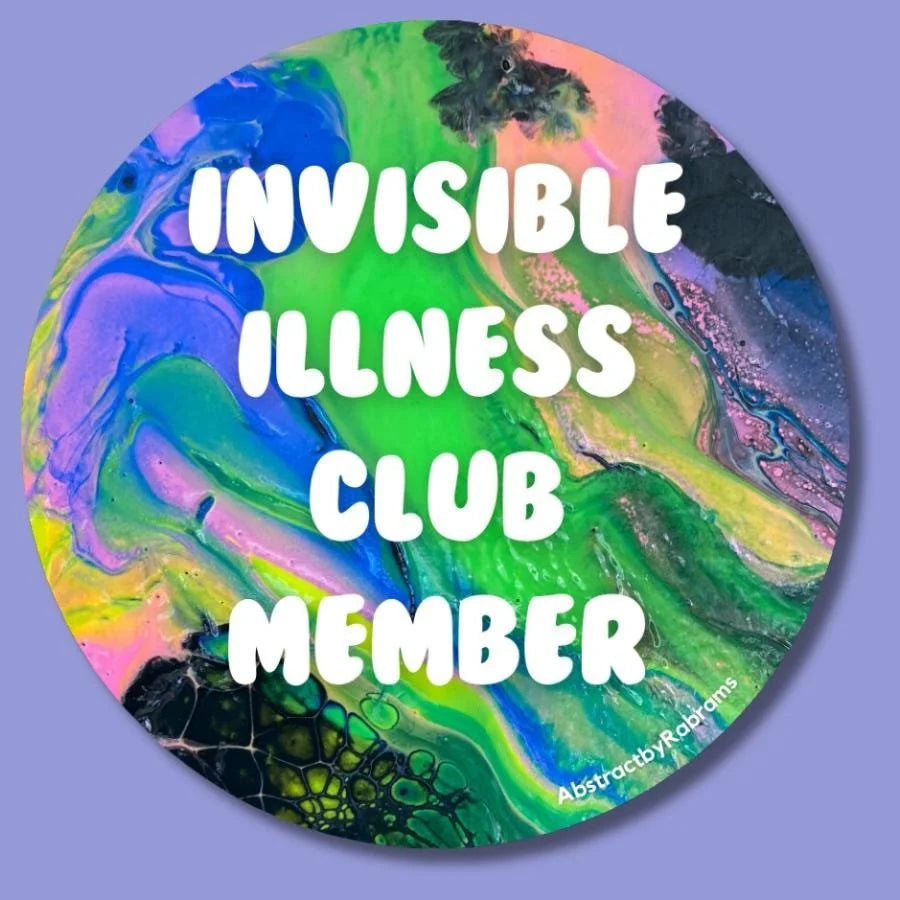 Invisible Illness Club Member - 3" - Rainbow - Polypropylene - Weatherproof