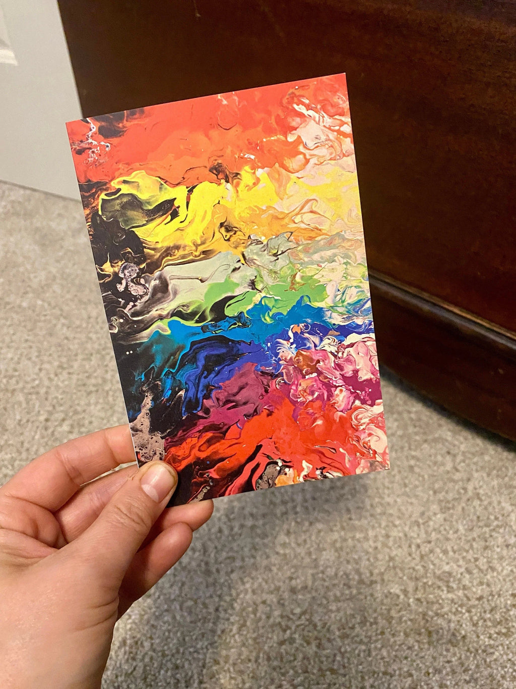 Painting Greeting Card - Rainbow - 4"x6" - Blank Inside