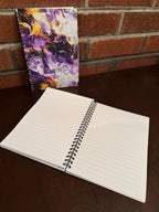 Purple and Yellow Soft Touch Cover Spiral Journal -  5.5"x8"