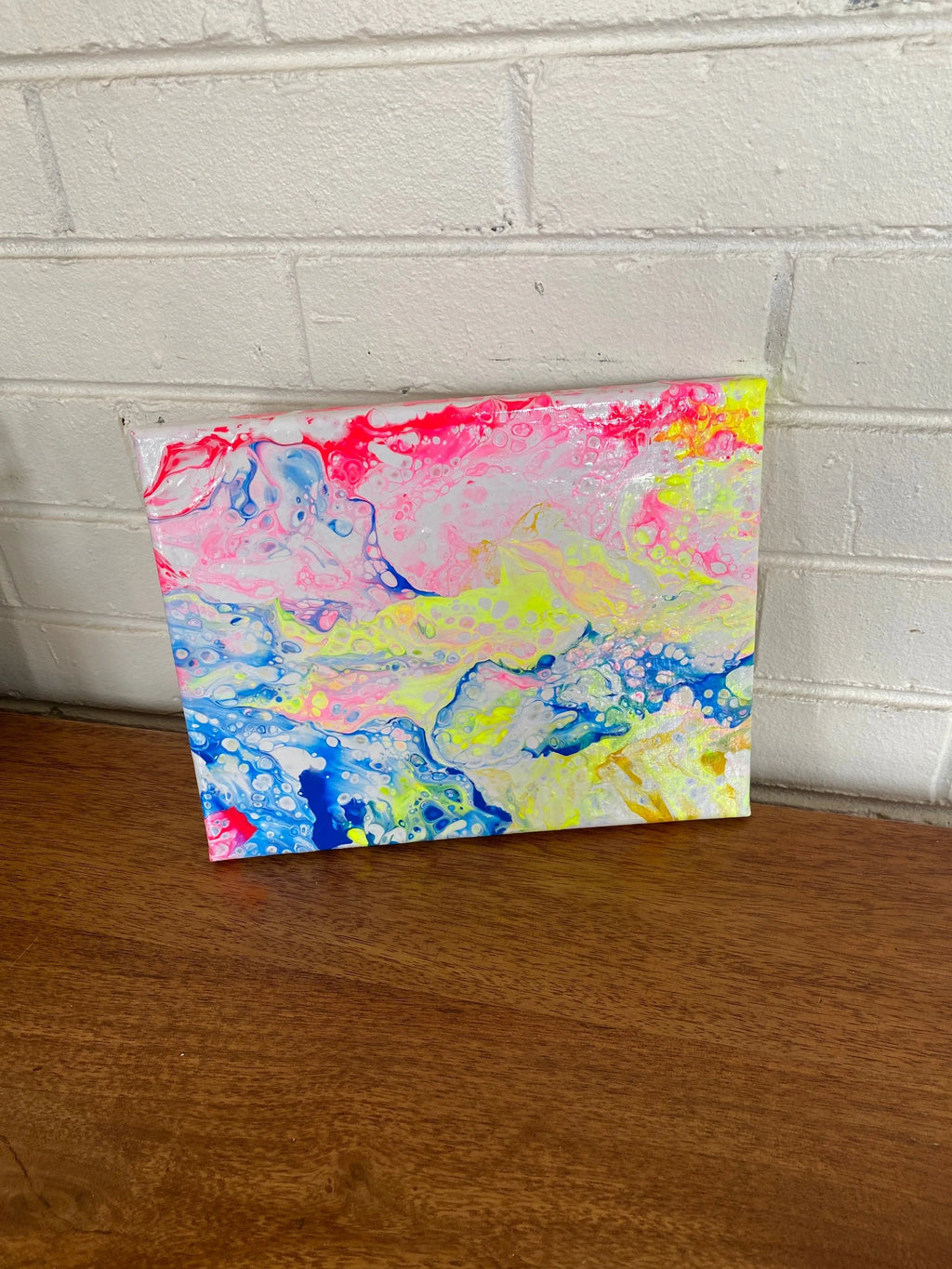 Pansexual Pride Pour Painting - Subtle Pride Art - Pan Pride - "You are Loved #8" 8"x10" Fluid Art Painting