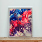 Blue, Pink and Purple Art Print -  Bi Pride
