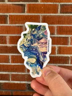 Illinois State Sticker - 3"x1.8" - Vinyl - Weatherproof