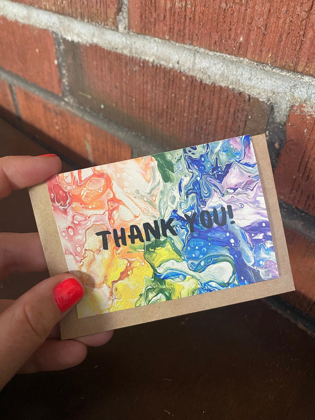 Thank You Enclosure Cards - 2 1/2" x 3 1/2" - Rainbow or Pastel