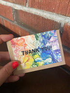 Thank You Enclosure Cards - 2 1/2" x 3 1/2" - Rainbow or Pastel