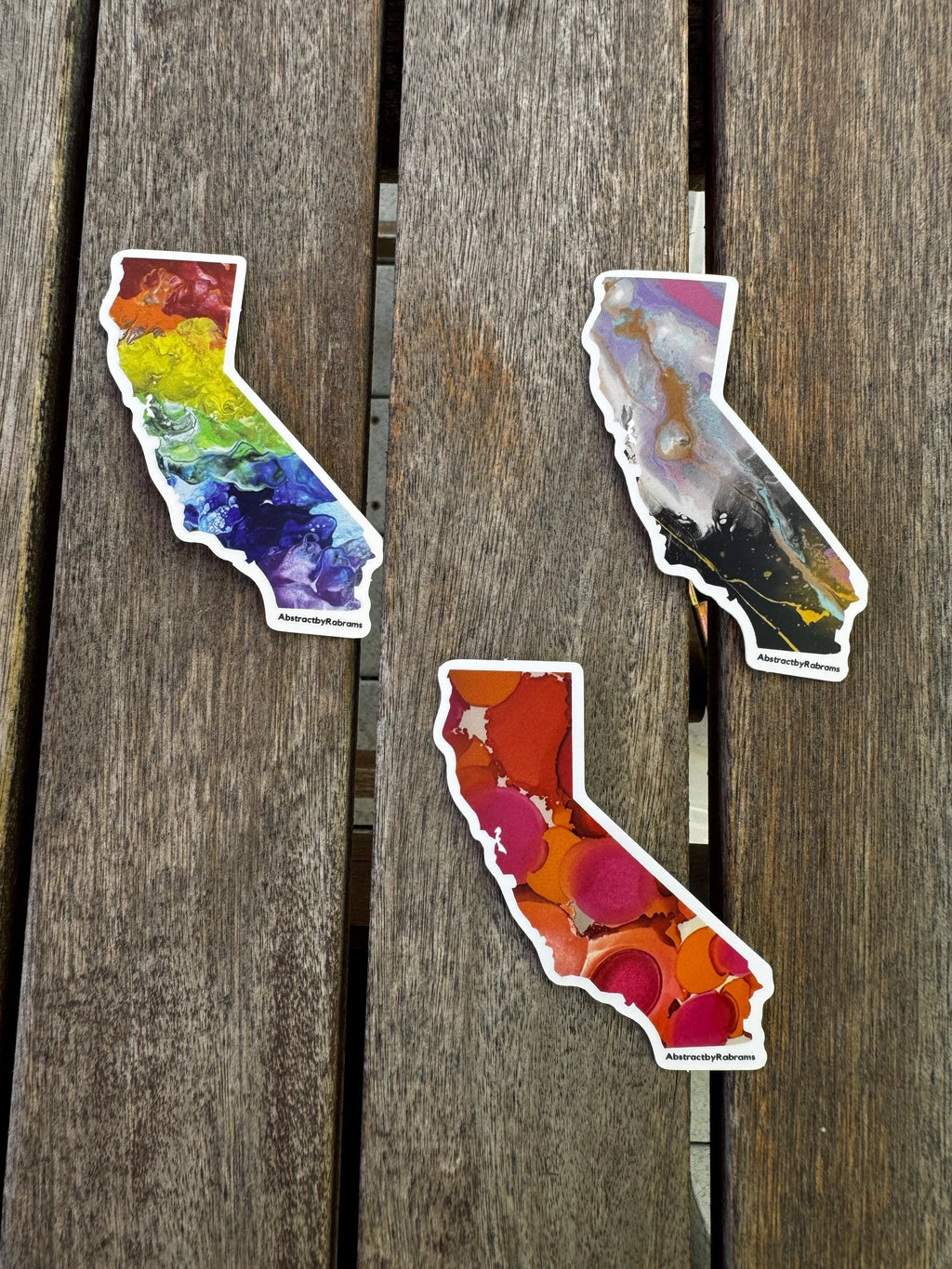 California State Sticker - 3” x 2.5" - Polypropylene - Rainbow - Sunset - Trans - LGBTQ+