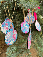 Blue, Pink and White Ornaments