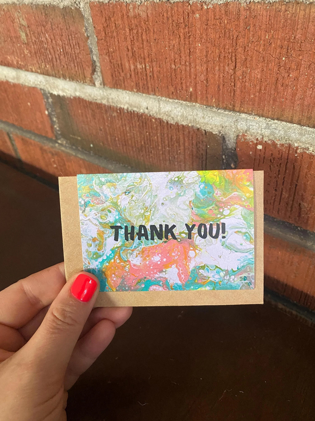 Thank You Enclosure Cards - 2 1/2" x 3 1/2" - Rainbow or Pastel