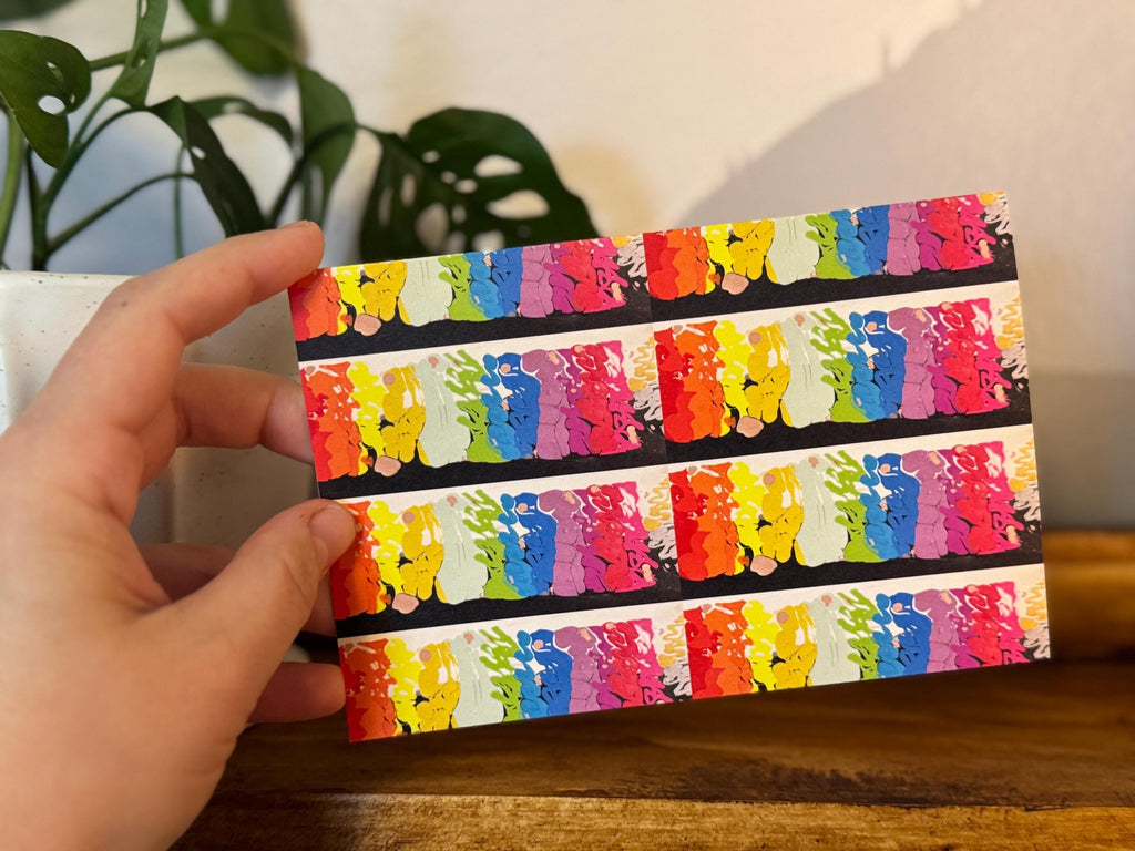 Abstract Rainbow Card - 4"x6" -  Blank Inside - 100% PCW Paper
