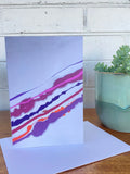Abstract Pour Painting Greeting Card - 4"x6" - Blank Inside - All Occasions