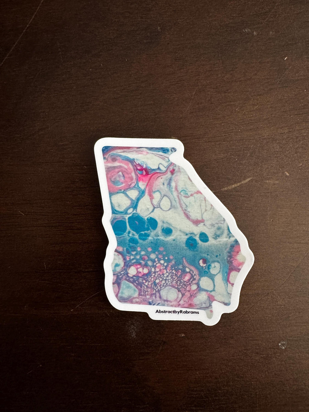 Georgia State Vinyl Sticker - 2.97” x 2.53" - Weatherproof - Colorful - Trans Pride, Rainbow, LGBTQ+