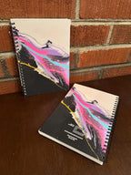 Abstract Pastel Soft Touch Cover Spiral Journal -  5.5"x8"