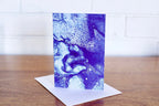 Abstract Snow Pour Painting Greeting Card - 4"x6" - Blank Inside - All Occasions