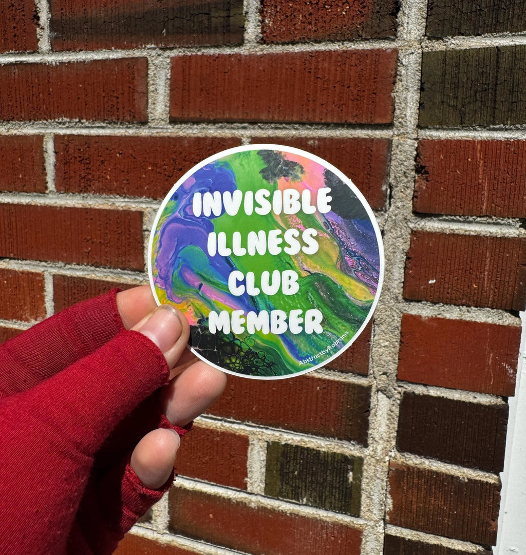 Invisible Illness Club Member - 3" - Rainbow - Polypropylene - Weatherproof