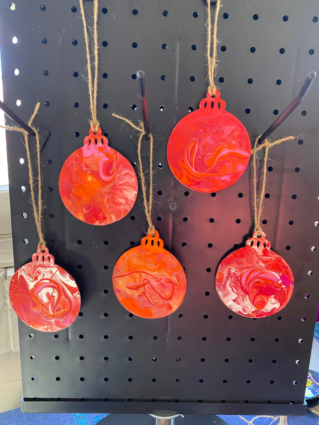Pink, Orange and White Ornaments