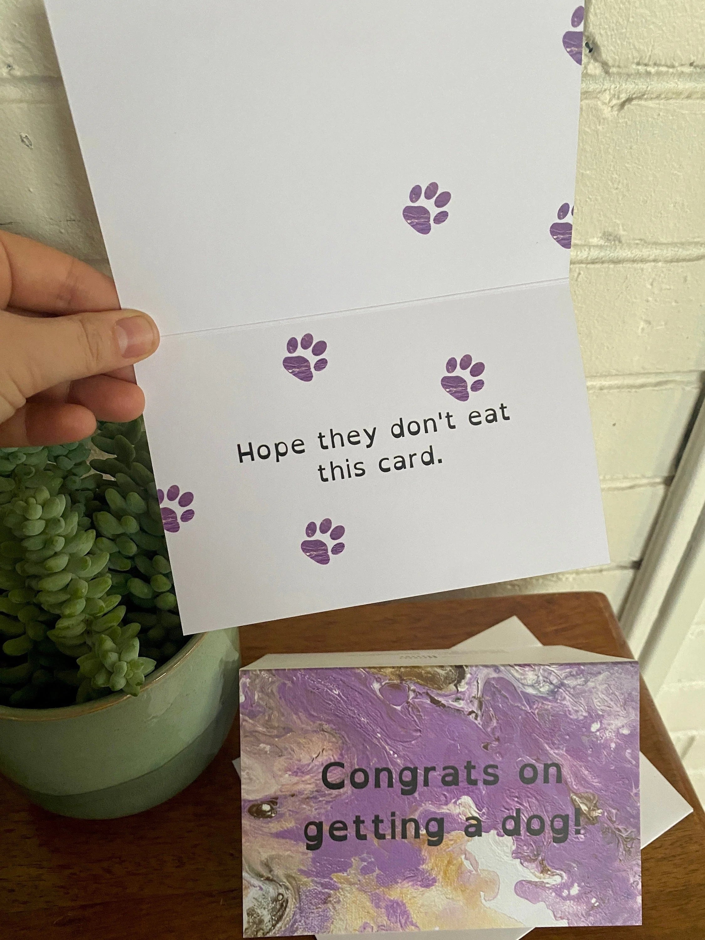 Congrats on Getting a Dog Greeting Card - 4"x6" - New Dog - Puppy
