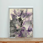 Purple, Black, Gray, Silver Art Print - Asexual Pride