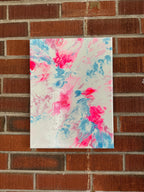 Trans Pride Pour Painting  - "You are Loved #55 - 16"x12" - Subtle Pride Art
