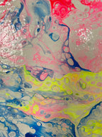 Pansexual Pride Pour Painting - Subtle Pride Art - Pan Pride - "You are Loved #8" 8"x10" Fluid Art Painting