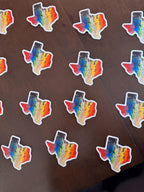Texas State Sticker - Trans Pride and Progress Pride