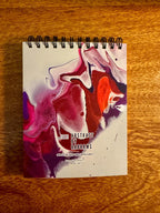 Pink, Purple and White Spiral Notepad with Soft Touch Cover  - 5.5x4.25