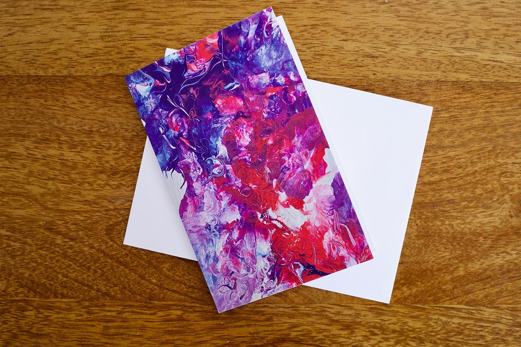 Clearance: Subtle Bi Pride Abstract Greeting Card - 4"x6" - Bisexual Pride - Subtle Pride Art