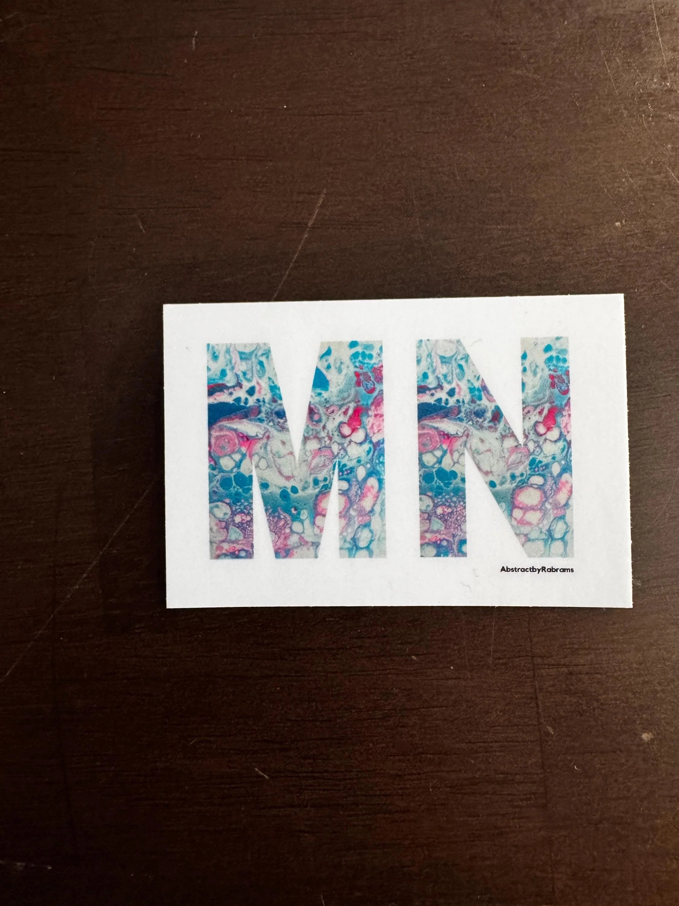 Minnesota Abbreviation Sticker - 3x2" - Rainbow, Pink and Blue - Vinyl - Weatherproof - Trans, LGBTQ+, Minnesota State Shape