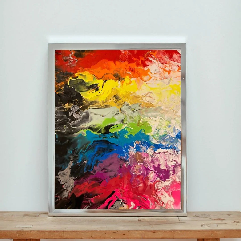 Vibrant Rainbow Art Print - "Fiery Rainbow"