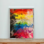 Vibrant Rainbow Art Print - "Fiery Rainbow"