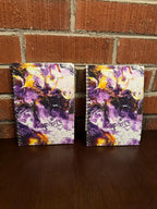 Purple and Yellow Soft Touch Cover Spiral Journal -  5.5"x8"