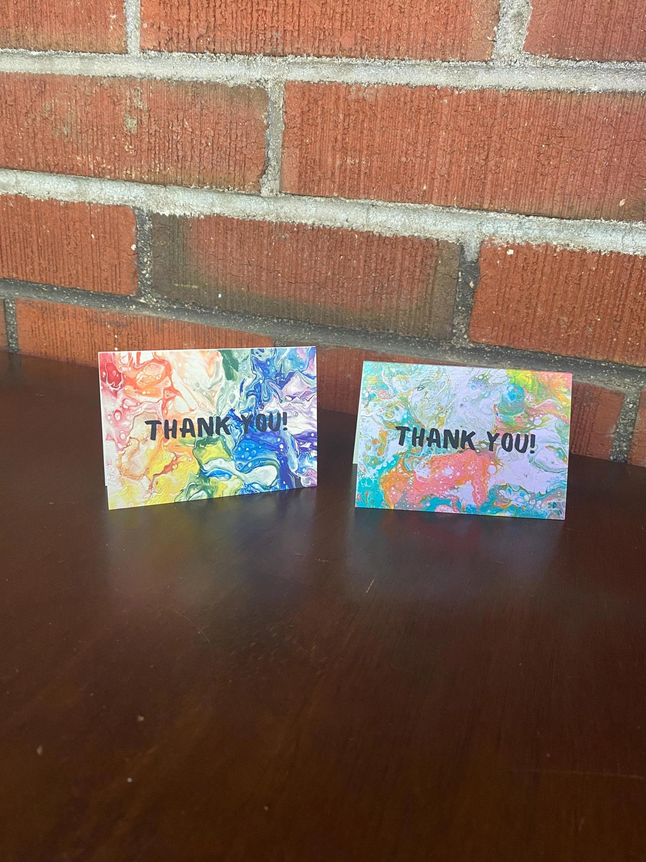 Thank You Enclosure Cards - 2 1/2" x 3 1/2" - Rainbow or Pastel