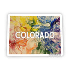 Colorado Stickers - 3"x2.3" - Vinyl - State Shape - Blue and Green