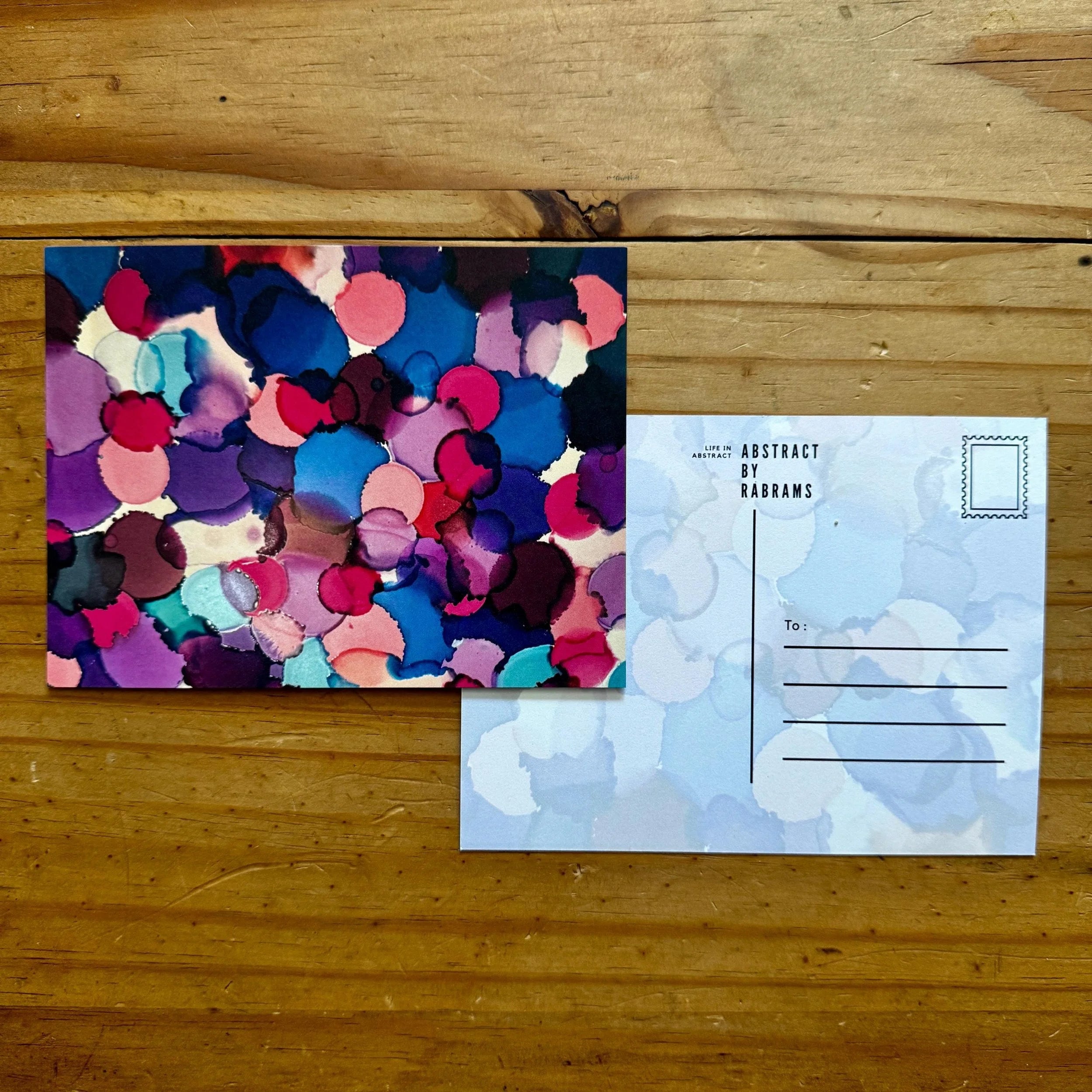 Abstract Postcard Sets - Set of 4, 8, 12 - Floral, Milkyway, Space, Geometric, Monstera