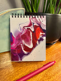 Pink, Purple and White Spiral Notepad with Soft Touch Cover  - 5.5x4.25