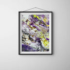 Nonbinary Pride Art Print - Purple, Yellow, Black, Gold, White