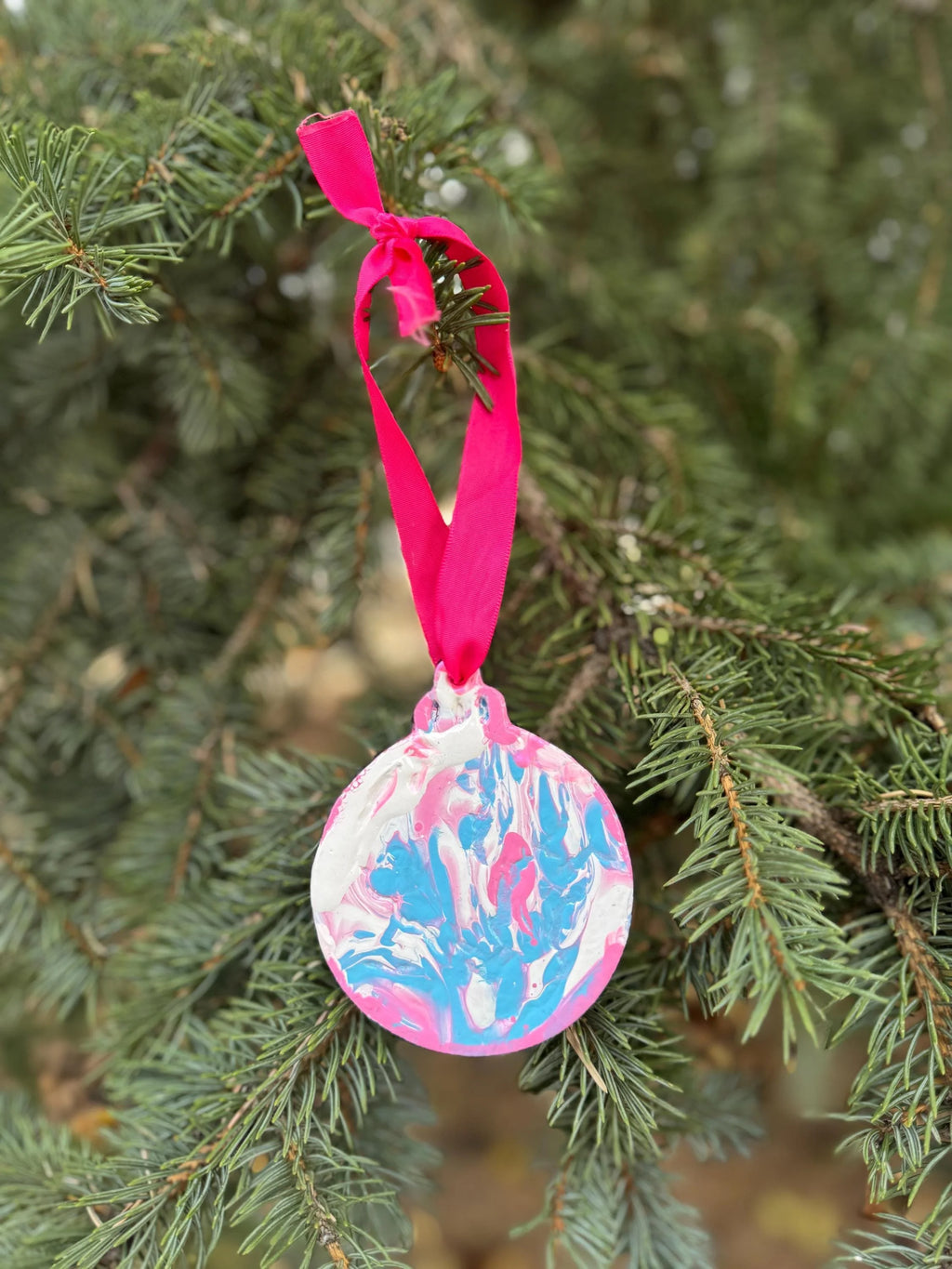 Blue, Pink and White Ornaments
