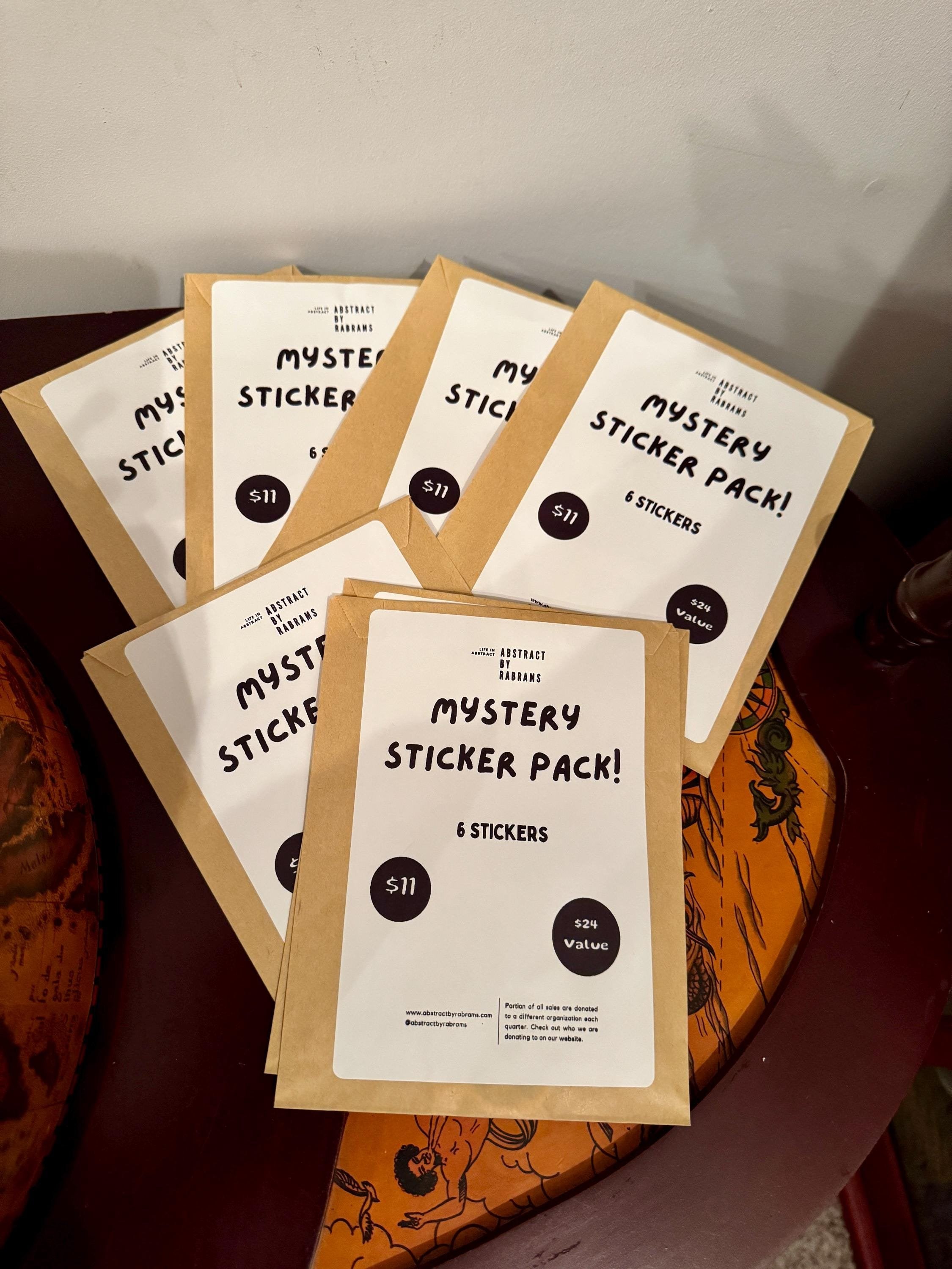 Mystery Sticker Packs - Packs of 6 Mystery Sticker