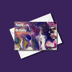 Happy Birthday - 4"x6" - Birthday Card -  Blank Inside - 100% PCW Paper